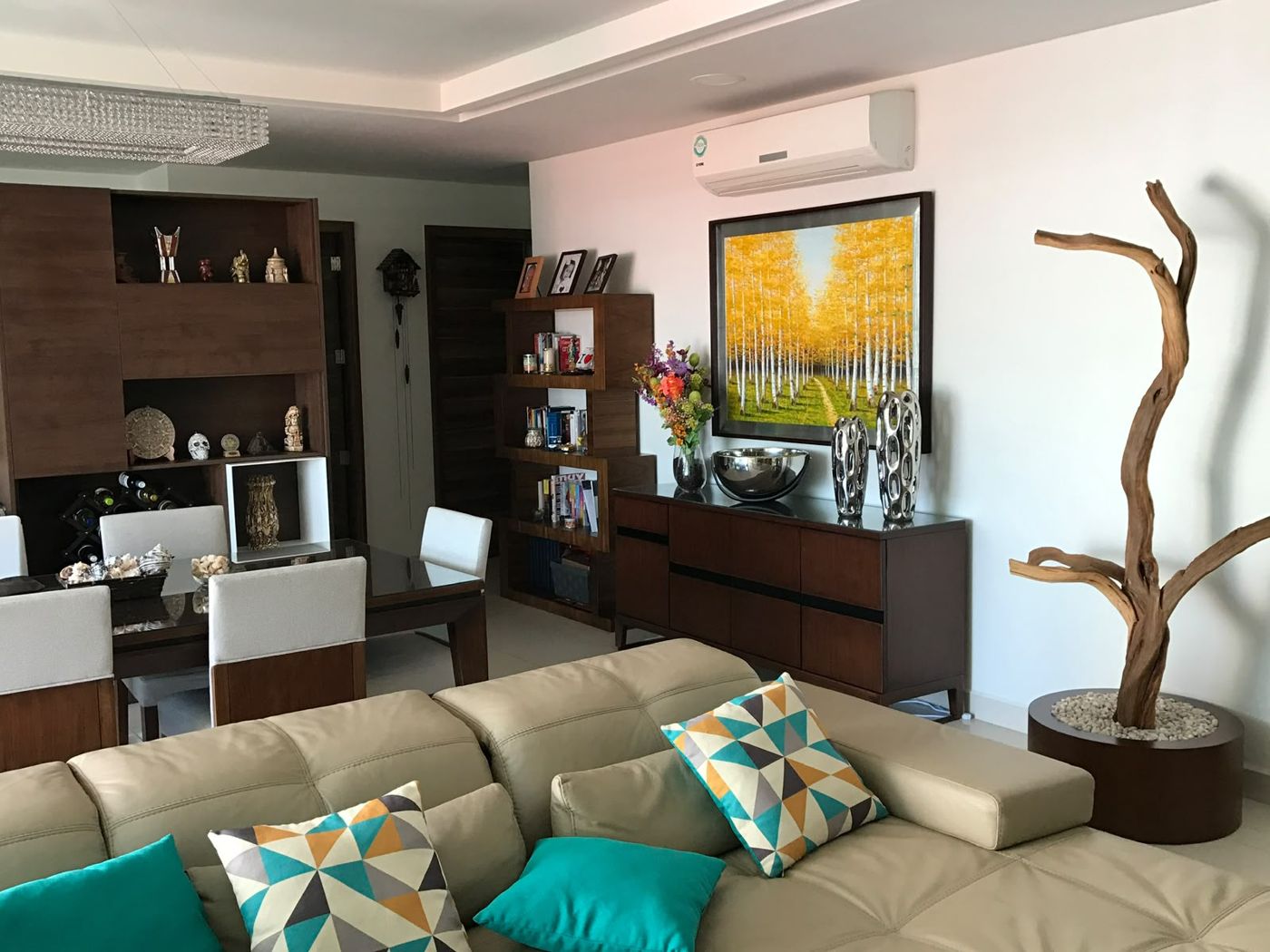 Sala de un departamento en Espacio Minerva